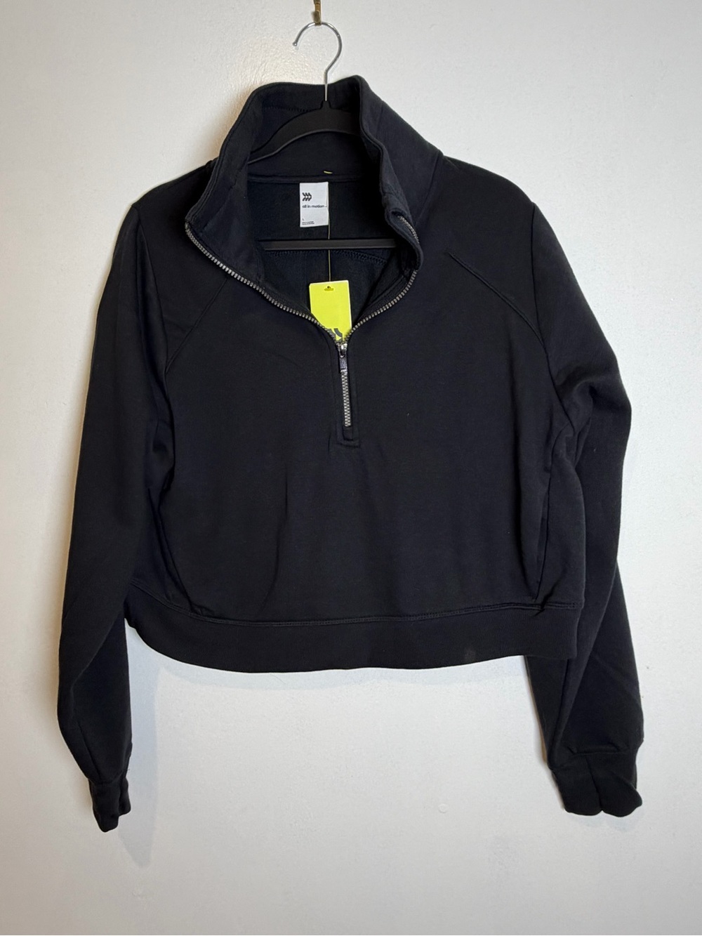all in motion Black Quarter-Zip Pullover Sweatshirt